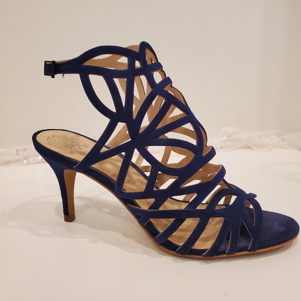 Vince Camuto Navy Blue Strappy Heels